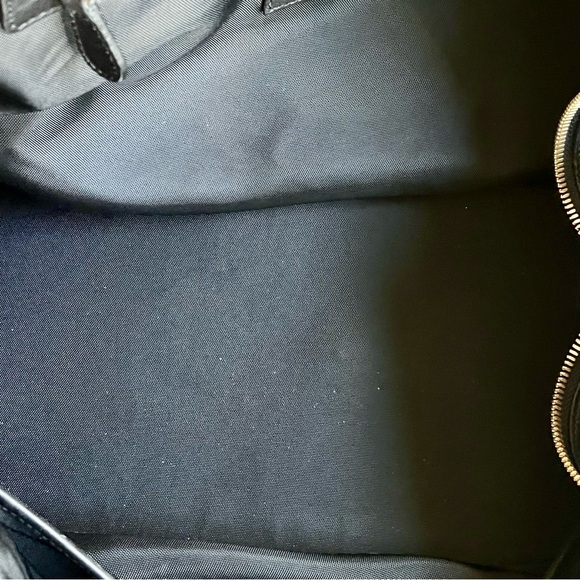 VTG Coach Black Leather Weekender Travel Duffle Bag w/ Shoulder Strap & Hangtag - Picture 10 of 15